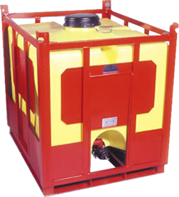 Stackeable, Low profile, Steel & Plastic IBC tote